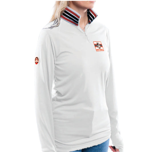WOMEN'S FLARE MINI ZIP LAYER - BU SOFTBALL