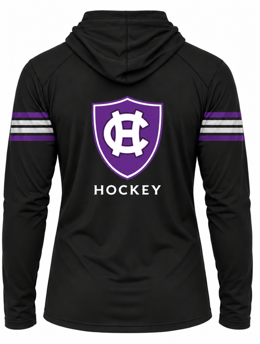 VARSITY SOLAR HOODED TEE - HOLY CROSS HOCKEY
