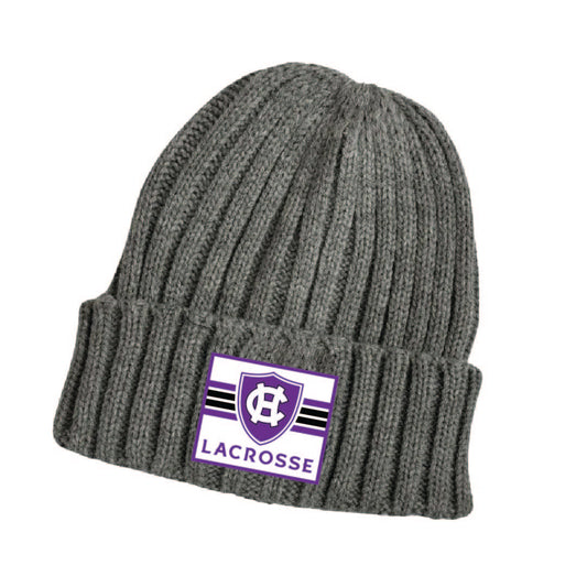 CABLE KNIT BEANIE - HOLY CROSS WOMEN'S LACROSSE
