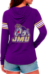 WOMEN'S VARSITY SOLAR HOODED TEE - JMU