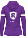 WOMEN'S VARSITY SOLAR HOODED TEE - HOLY CROSS HOCKEY