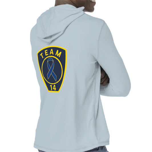 UNISEX SOLAR HOODED TEE - TEAM 14