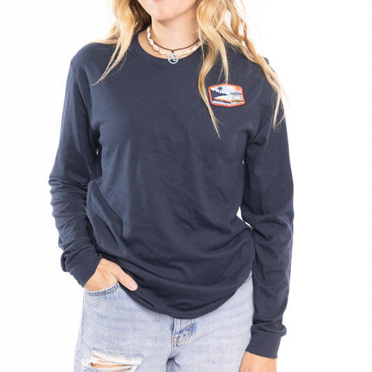 WAGON SUEDED LONG SLEEVE - NAVY